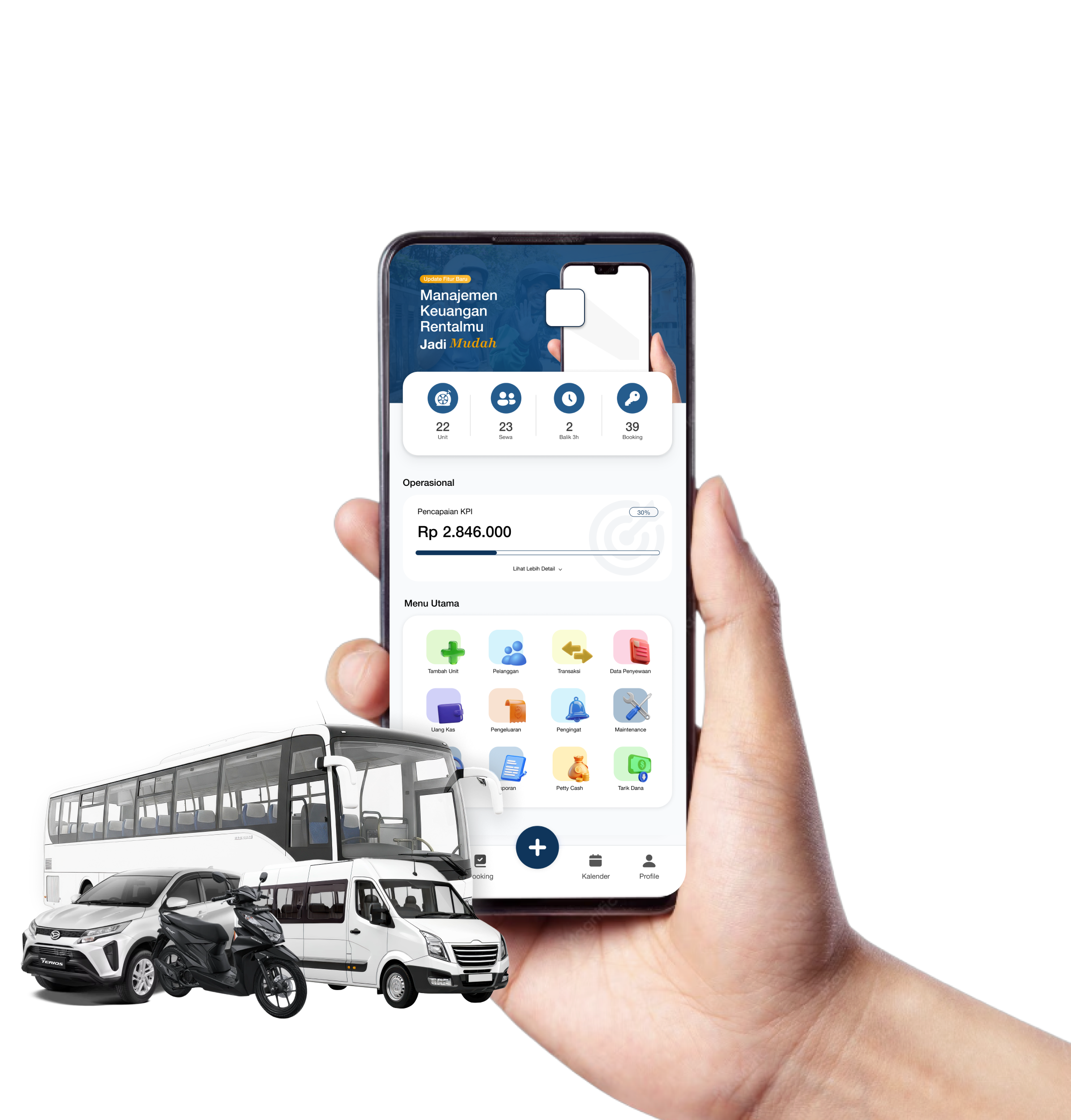 ElevenRent Mobile App and Fleet Vehicles